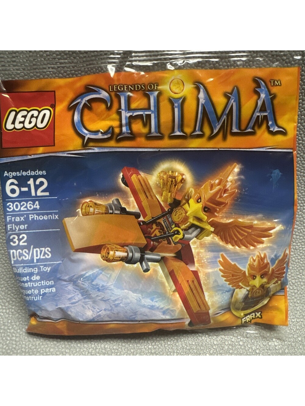 LEGO Legends Of Chima Frax Phoenix Flyer 30264 Orange Polybag Set Minifigure